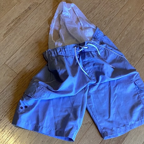 2/$20 Trunks surf&swim co Baby blue with white trim medium swim trunks … - Picture 5 of 9